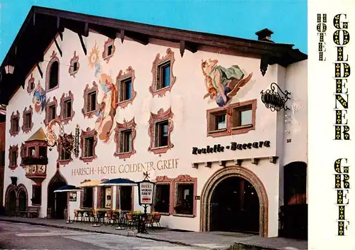 AK / Ansichtskarte  Kitzbuehel_Tirol_AT Hotel Goldener Greif Fassadenmalerei Stadtzentrum