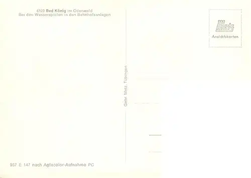 AK / Ansichtskarte  Bad_Koenig_Odenwald Bei den Wasserspielen in den Bahnhofsanlagen