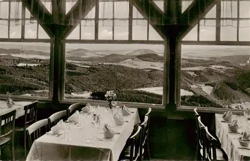 AK / Ansichtskarte  Brohl_Eifel Berghotel Hohe Acht Blick aus der Gaststube