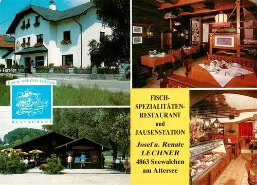 AK / Ansichtskarte  Seewalchen_Attersee_AT Fisch Spezialitaeten Restaurant Gastraum Jausenstation Verkaufstheke