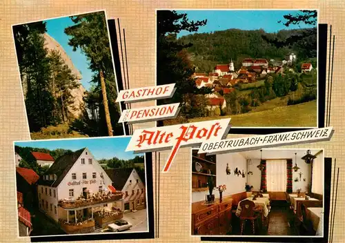 AK / Ansichtskarte  Obertrubach Gasthof Pension Alte Post Gaststube Panorama