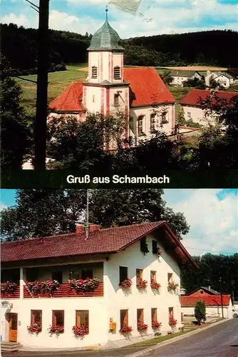 AK / Ansichtskarte  Schambach_Weissenburg Wallfahrtskirche Gasthof Zur Linde