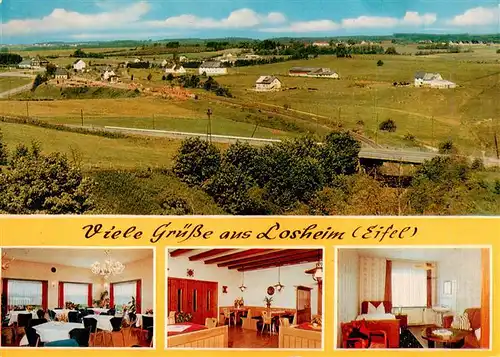 AK / Ansichtskarte  Losheim_Eifel Panorama Hotel Pension Balter Gastraeume Zimmer