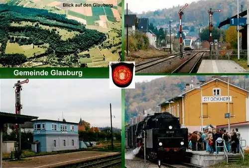 AK / Ansichtskarte 73951261 Glauburg_Hessen Glaubergblick Bahnhof Stockheim