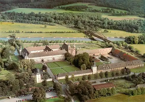 AK / Ansichtskarte  Hoexter_Weser Kloster Corvey Fliegeraufnahme 