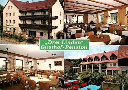 AK / Ansichtskarte  Baernfels Gasthof Drei Linden Pension Gastraeume Garten