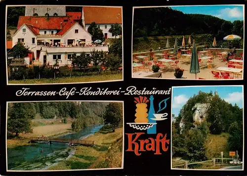 AK / Ansichtskarte  Rupprechtstegen Terrassen Cafe Konditorei Restaurant Freiterrasse Bach Felsen