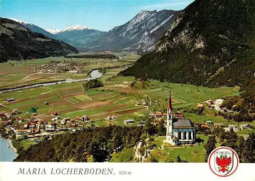 AK / Ansichtskarte  Maria_Locherboden_Moetz_Silz_Tirol_AT Fliegeraufnahme mit Wallfahrtskirche