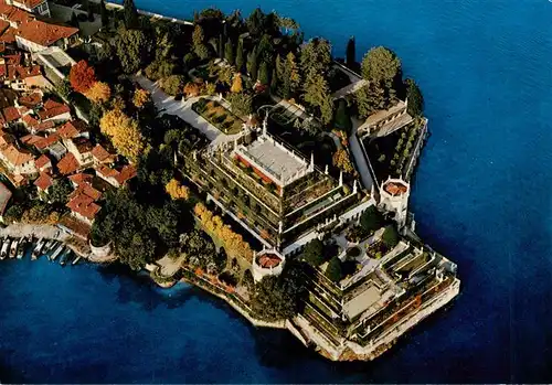 AK / Ansichtskarte  Isola-Bella_Lago_Maggiore_IT Veduta aerea dei giardini del Palazzo Borromeo