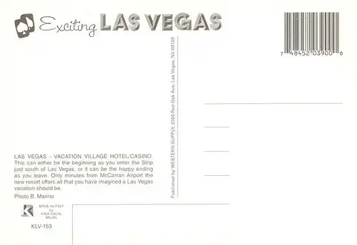 AK / Ansichtskarte 73951389 Las_Vegas_Nevada Vacation Village Hotel Casino