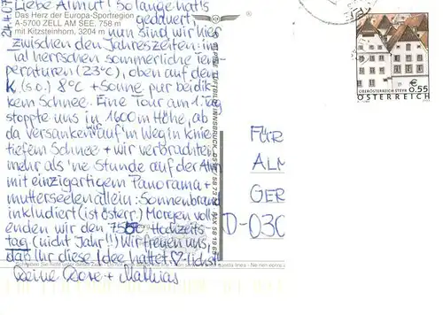 AK / Ansichtskarte  Zell_See_AT Fliegeraufnahme mit Kitzsteinhorn