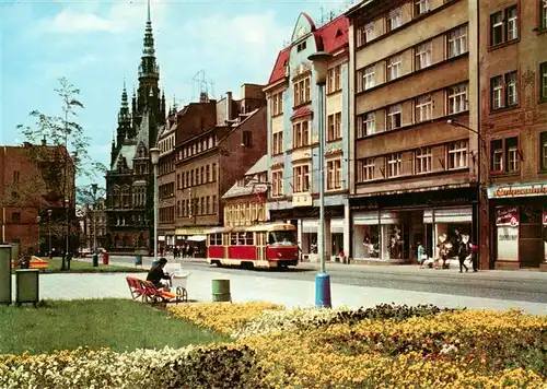 AK / Ansichtskarte  Liberec_Reichenberg_CZ Kvetna v pozadi radnice