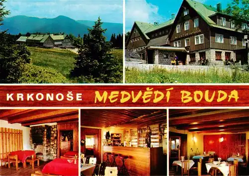 AK / Ansichtskarte 73951412 Krkonose_Karkonosze_Riesengebirge Medvedi Bouda Gastraeume Jizba a krbem Bar Jidelna