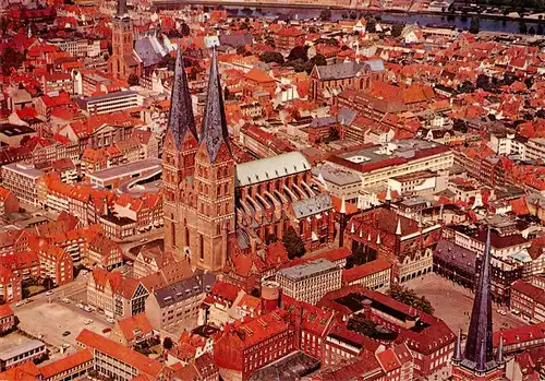 AK / Ansichtskarte  Luebeck Stadtzentrum Marktplatz St. Marien Kirche