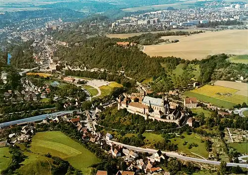 AK / Ansichtskarte  Schwaebisch_Hall_BW Grosscomburg Blick zur Altstadt und Siedlungsgebiet Kreuzaecker Schenkensee