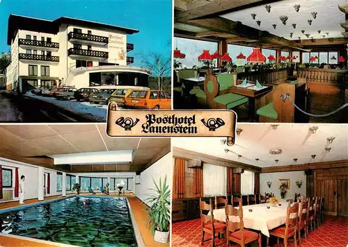 AK / Ansichtskarte  Lauenstein_Oberfranken_Ludwigsstadt_Bayern Posthotel Restaurant Hallenbad