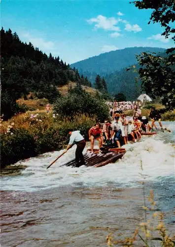 AK / Ansichtskarte  Wallenfels_Oberfranken Flossfahrt auf der Wilden Rodach im Frankenwald