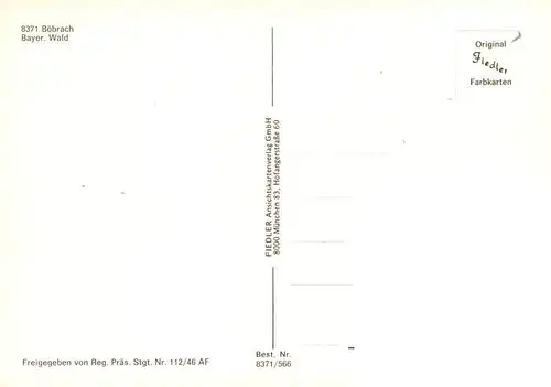 AK / Ansichtskarte  Boebrach_Bayern Panorama Bayerischer Wald