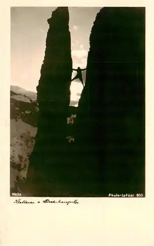 AK / Ansichtskarte  Klettern_Bergsteigen_Mountaineering_Alpinisme_Alpinismo-- Allgaeu Alpen Klettergarten Fuchskarspitz Wechs Foto-Letzer 803