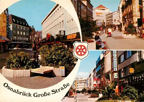 AK / Ansichtskarte  Osnabrueck Grosse Strasse Fussgaengerzone Stadtzentrum