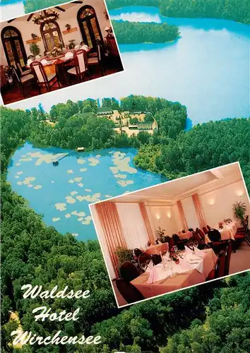 AK / Ansichtskarte 73951553 Treppeln Waldsee Hotel Wirchensee Restaurant Luftaufnahme