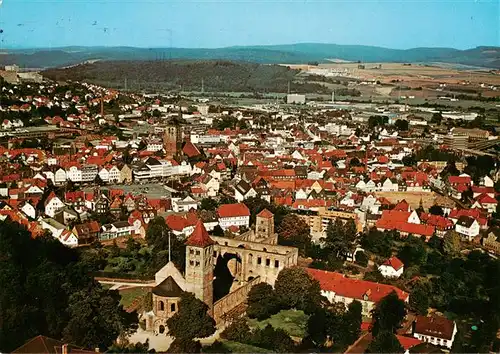 AK / Ansichtskarte 73951554 Bad_Hersfeld Stadtpanorama mit Stiftsruine