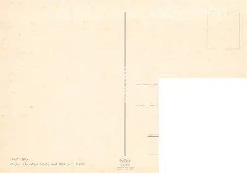 AK / Ansichtskarte  Hamburg Stadtansicht mit Michel Ost-West-Strasse Blick zum Hafen