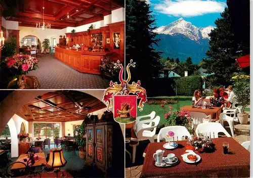 AK / Ansichtskarte  GARMISCH-PARTENKIRCHEN Hotel Garmischer Hof Restaurant Terrasse Alpen