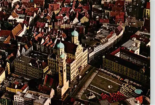 AK / Ansichtskarte 73951643 Augsburg Blick auf Rathaus und Perlachturm