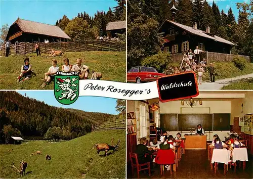 AK / Ansichtskarte  Alpl_Krieglach_Steiermark_AT Peter Roseggers Waldschule Wildgehege