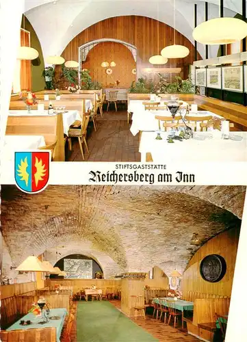 AK / Ansichtskarte  Reichersberg_Inn_Oberoesterreich_AT Augustiner Chorherrenstift Stiftsgaststaette