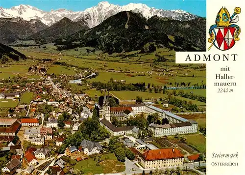 AK / Ansichtskarte  Admont_Steiermark_AT Panorama mit Stift Admont und Hallermauern