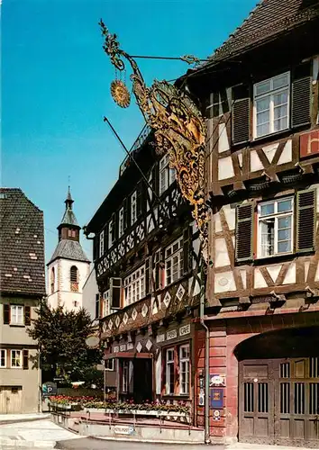 AK / Ansichtskarte  Nagold Partie beim Hotel Post Altstadt Fachwerkhaeuser