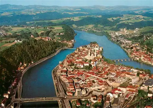 AK / Ansichtskarte  PAssAU Die Dreifluesse-Stadt am Zusammenfluss von Donau Inn und Ilz