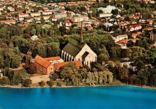 AK / Ansichtskarte  Vadstena_Sweden Klosterkyrkan Blakyrkan Fliegeraufnahme