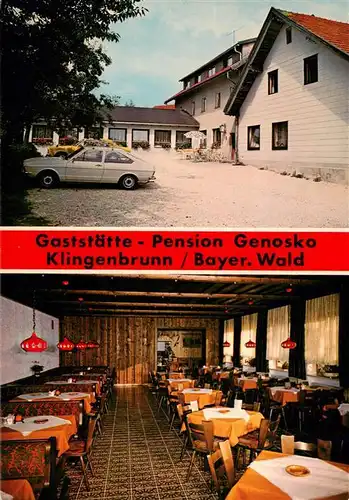 AK / Ansichtskarte 73951828 Klingenbrunn Gaststaette Pension Genosko Gastraum