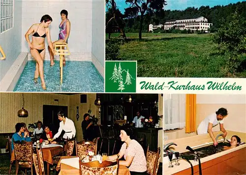 AK / Ansichtskarte 73951849 Gladenbach Wald Kurhaus Wilhelm Wassertreten Moorbad Restaurant