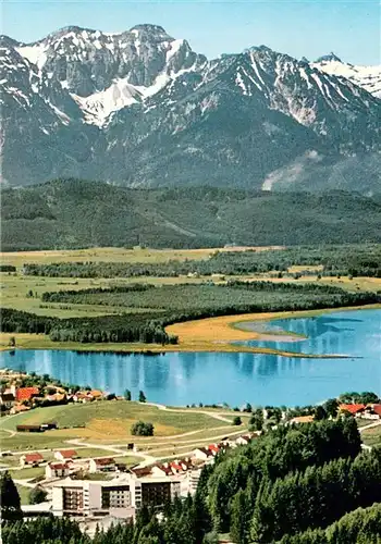 AK / Ansichtskarte 73951876 Hopfen_See_Fuessen_Bayern Kurzentrum Enzensberg mit Blick auf Schlicke und Vilser Kegel