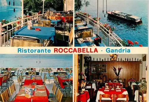 AK / Ansichtskarte  Gandria_Lago_di_Lugano Ristorante Roccabella Terrasse Gastraum