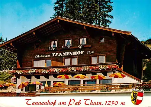 AK / Ansichtskarte  Pass_Thurn_1273m_AT Restaurant Tannenhof Cafe