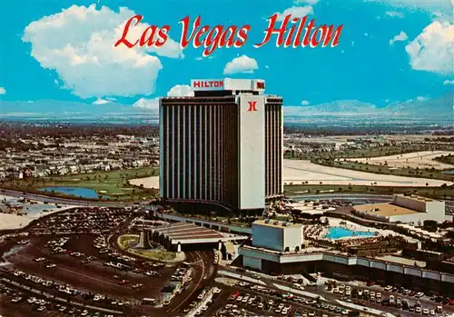 AK / Ansichtskarte 73951918 Las_Vegas_Nevada Hilton Hotel Fliegeraufnahme