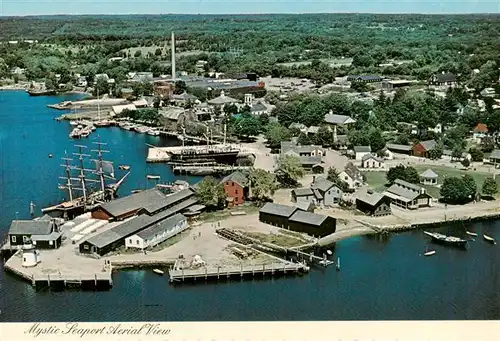 AK / Ansichtskarte 73951923 Connecticut_US-State Mystic Seaport Aerial View