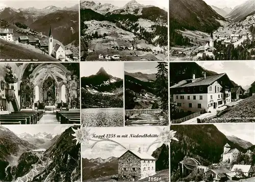 AK / Ansichtskarte  Kappl__Tirol Panorama Kirche Inneres Teilansichten Niederelbehuette Kirche