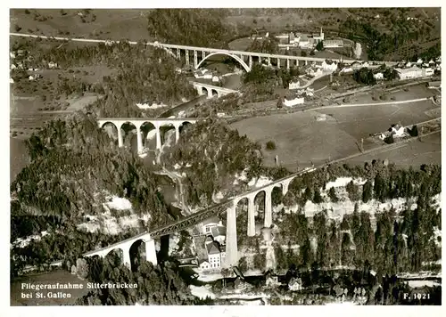 AK / Ansichtskarte  Sitterbruecken_St_Gallen_SG Fliegeraufnahme