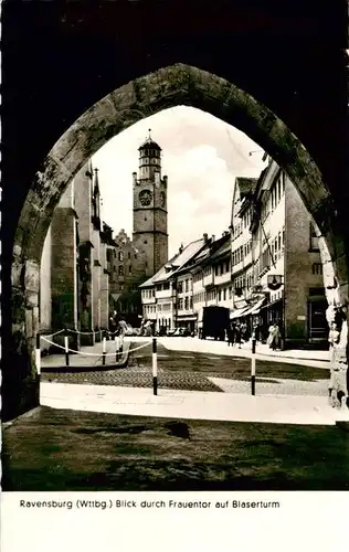 AK / Ansichtskarte 73952004 Ravensburg__Wuerttemberg Blick durch Frauentor auf Blaserturm