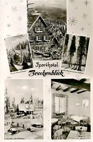 AK / Ansichtskarte 73952051 Torfhaus_Altenau_Harz Sporthotel Brockenblick Ski-Wanderung am Torfhaus Winterpanorama