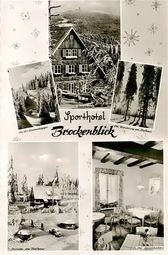 AK / Ansichtskarte  Torfhaus_Altenau_Harz Sporthotel Brockenblick Ski-Wanderung am Torfhaus Winterpanorama