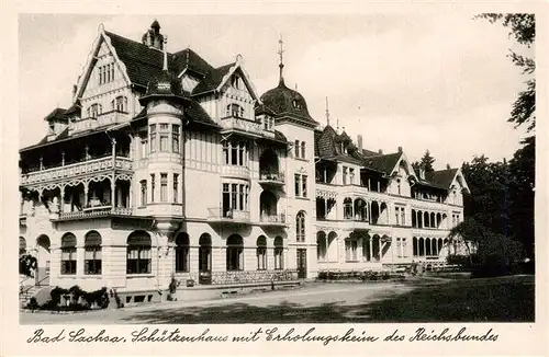 AK / Ansichtskarte  Bad_Sachsa_Harz Schuetzenhaus mit Erholungsheim des Reichsbundes