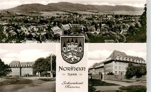 AK / Ansichtskarte 73952057 Northeim_Niedersachsen Panorama Scharnhorst Kaserne Wappen