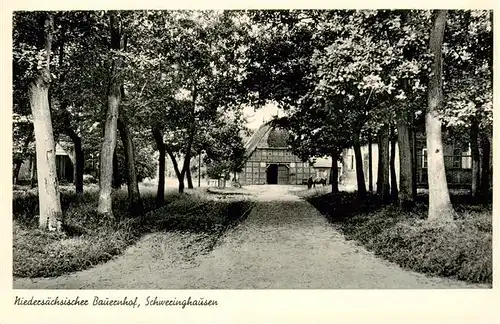 AK / Ansichtskarte  Schweringhausen_Ehrenburg_Niedersachsen Niedersaechsischer Bauernhof